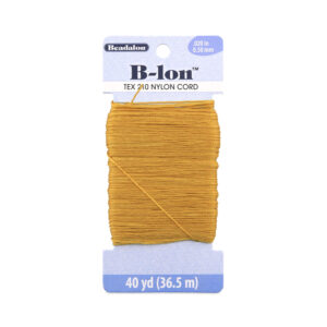 B-LON Cord, TEX 210, .020 in / 0.50 mm, Gold, 40 yd / 36.5 m