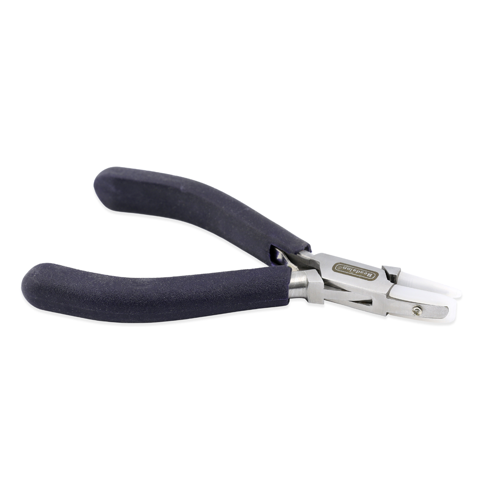 Designer Series Nylon Jaw Pliers, Flat/Round Nose, Dark Blue Vinyl-Free Grips, Stnles Stl, Rnd Taper 0.09 - 0.27in/2.2 -7mm, Flat 0.32 x 0.79in/8.1 x 20.1mm, 5.25in/13.3cm - Image 6