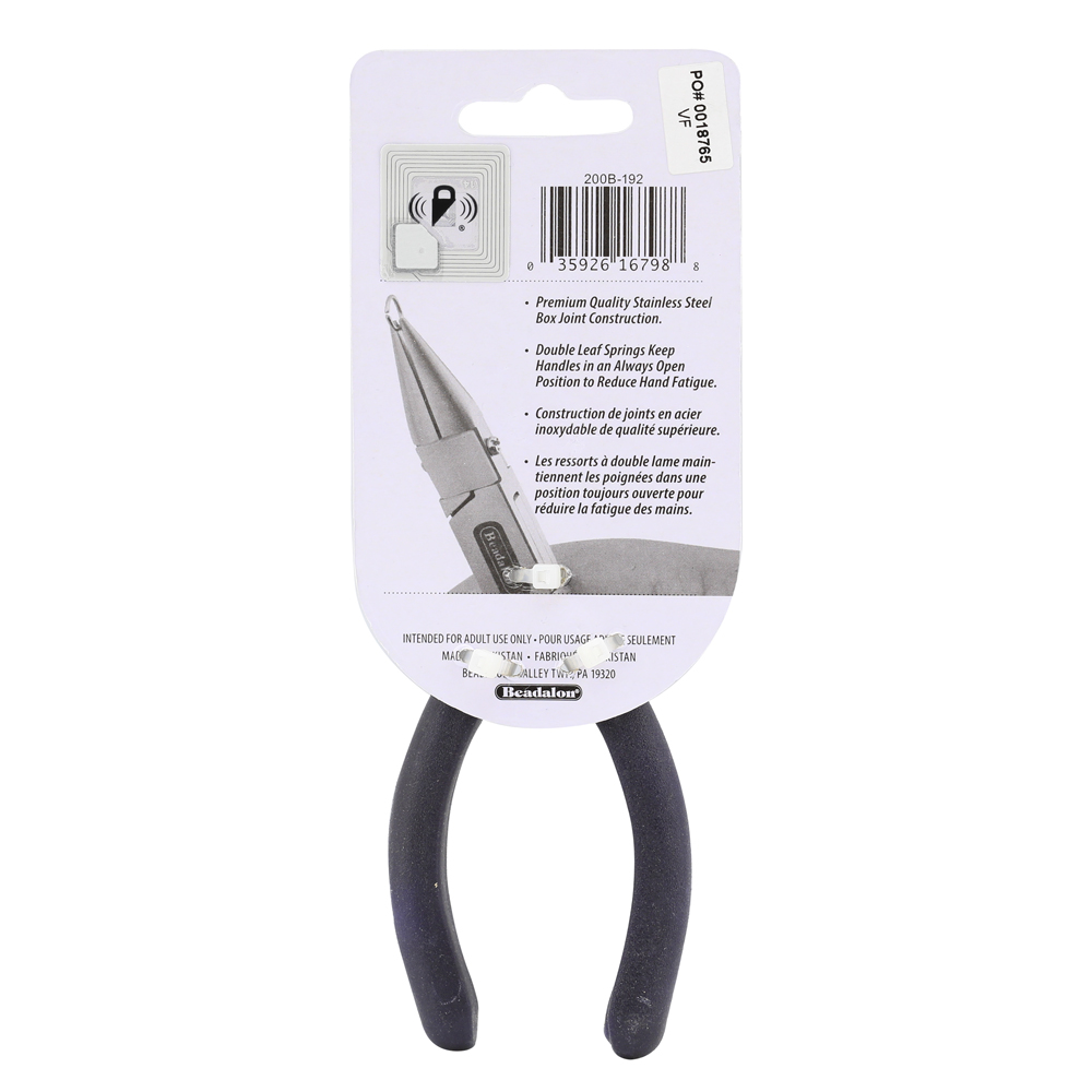 Professional Series Nylon Inner Jaw Chain Nose Pliers, Dark Blue Vinyl-Free Grips, Stainless Steel, Box Joint, Double Leaf Springs, 5.75 in / 14.6 cm - Image 3