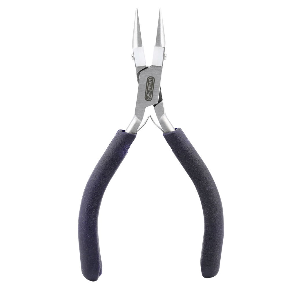 Professional Series Nylon Inner Jaw Chain Nose Pliers, Dark Blue Vinyl-Free Grips, Stainless Steel, Box Joint, Double Leaf Springs, 5.75 in / 14.6 cm - Image 5