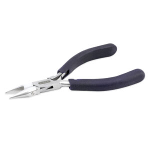Professional Series Nylon Inner Jaw Chain Nose Pliers, Dark Blue Vinyl-Free Grips, Stainless Steel, Box Joint, Double Leaf Springs, 5.75 in / 14.6 cm