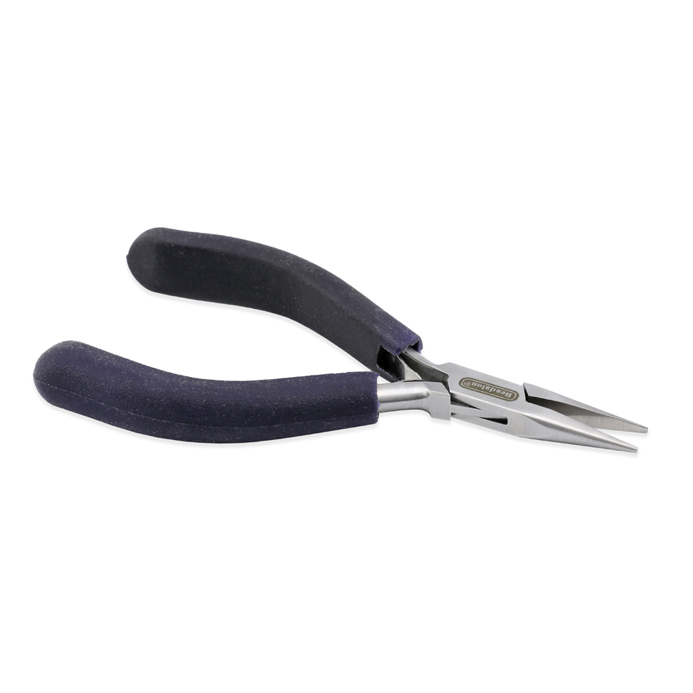 Designer Series Chain Nose Pliers, Dark Blue Vinyl-Free Grips, Stainless Steel, Box Joint, Double Leaf Springs, 4.75 in / 12 cm - Image 6