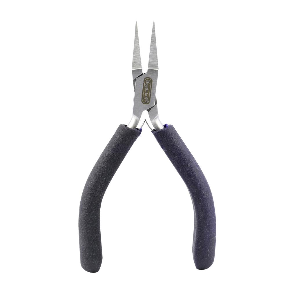 Designer Series Flat Nose Pliers, Dark Blue Vinyl-Free Grips, Stainless Steel, Box Joint, Double Leaf Springs, 4.75 in / 12 cm - Image 5