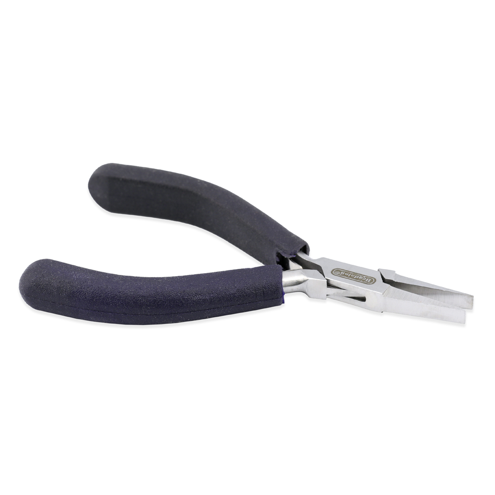 Designer Series Flat Nose Pliers, Dark Blue Vinyl-Free Grips, Stainless Steel, Box Joint, Double Leaf Springs, 4.75 in / 12 cm - Image 6