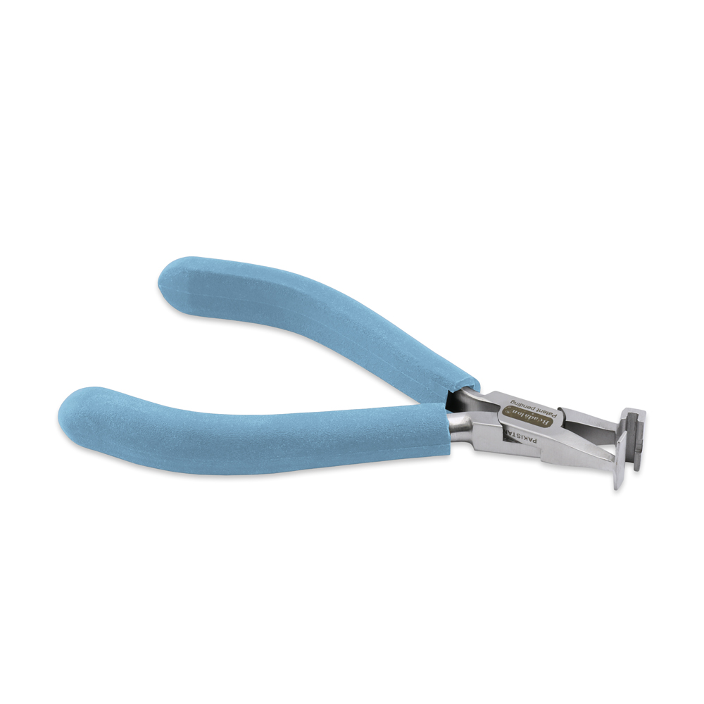 Designer Series Wire Banding Pliers, Pacific Blue Vinyl-Free Grips, creates Single-Wide Bands for 20 & 21 gauge wire, Stainless Steel, 5.5 in / 14 cm - Image 2