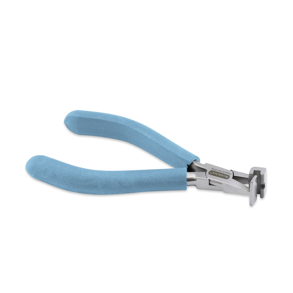 Designer Series Wire Banding Pliers, Pacific Blue Vinyl-Free Grips, creates Double-Wide Bands for 22 & 24 gauge wire, Stainless Steel, 5.5 in / 14 cm - Image 2