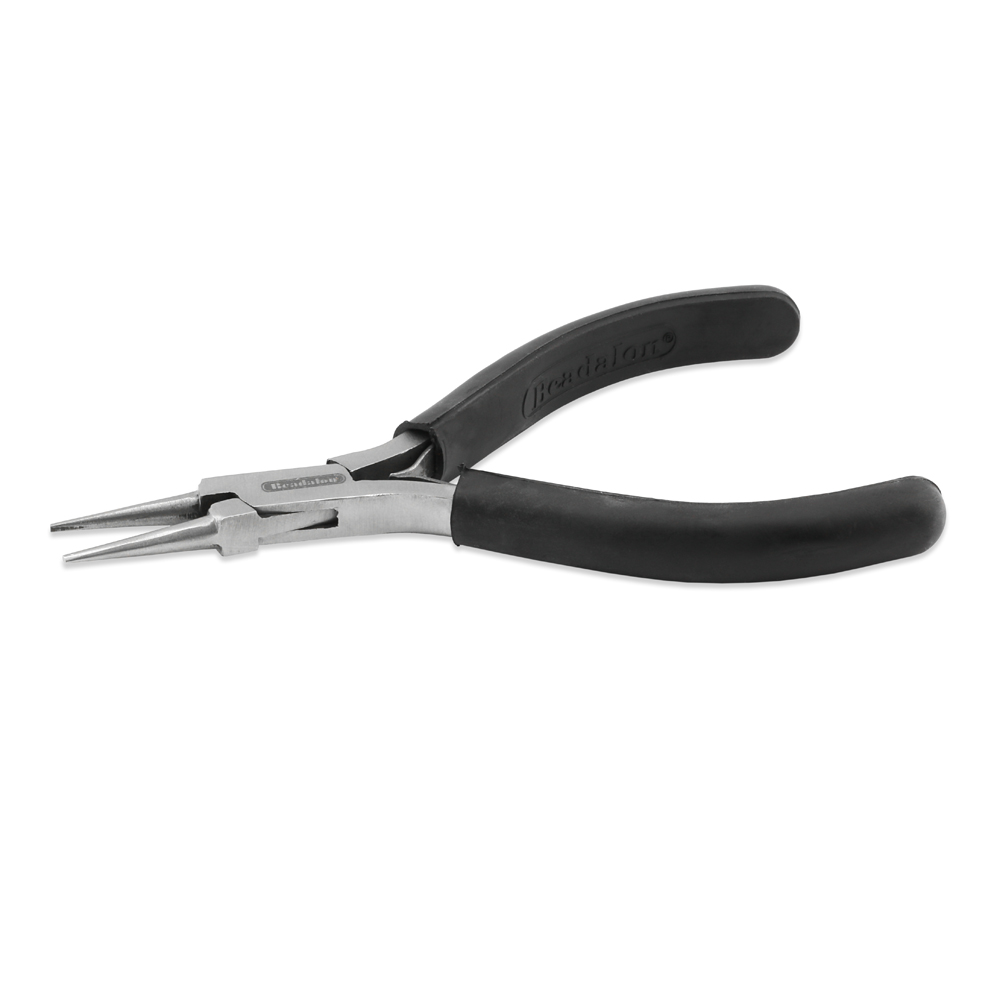 Econo Series Round Nose Pliers, Black Vinyl-Free Grips, Steel Box Joint, Double Leaf Springs, 5 in / 12.7 cm