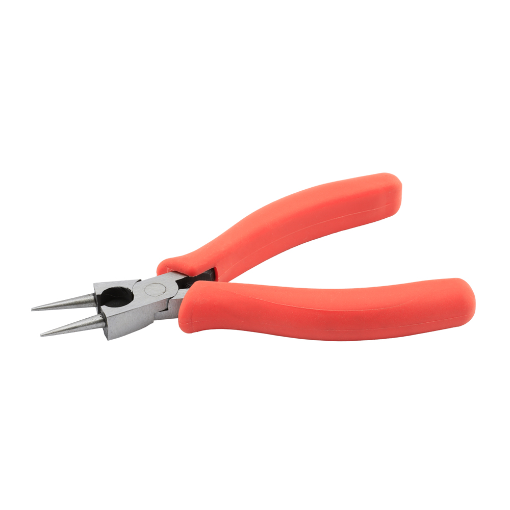 Econo Series Rosary Pliers, Red Vinyl-Free Grips, Steel Lap Joint, Single Coil Spring, 5.75 in / 14.6 cm