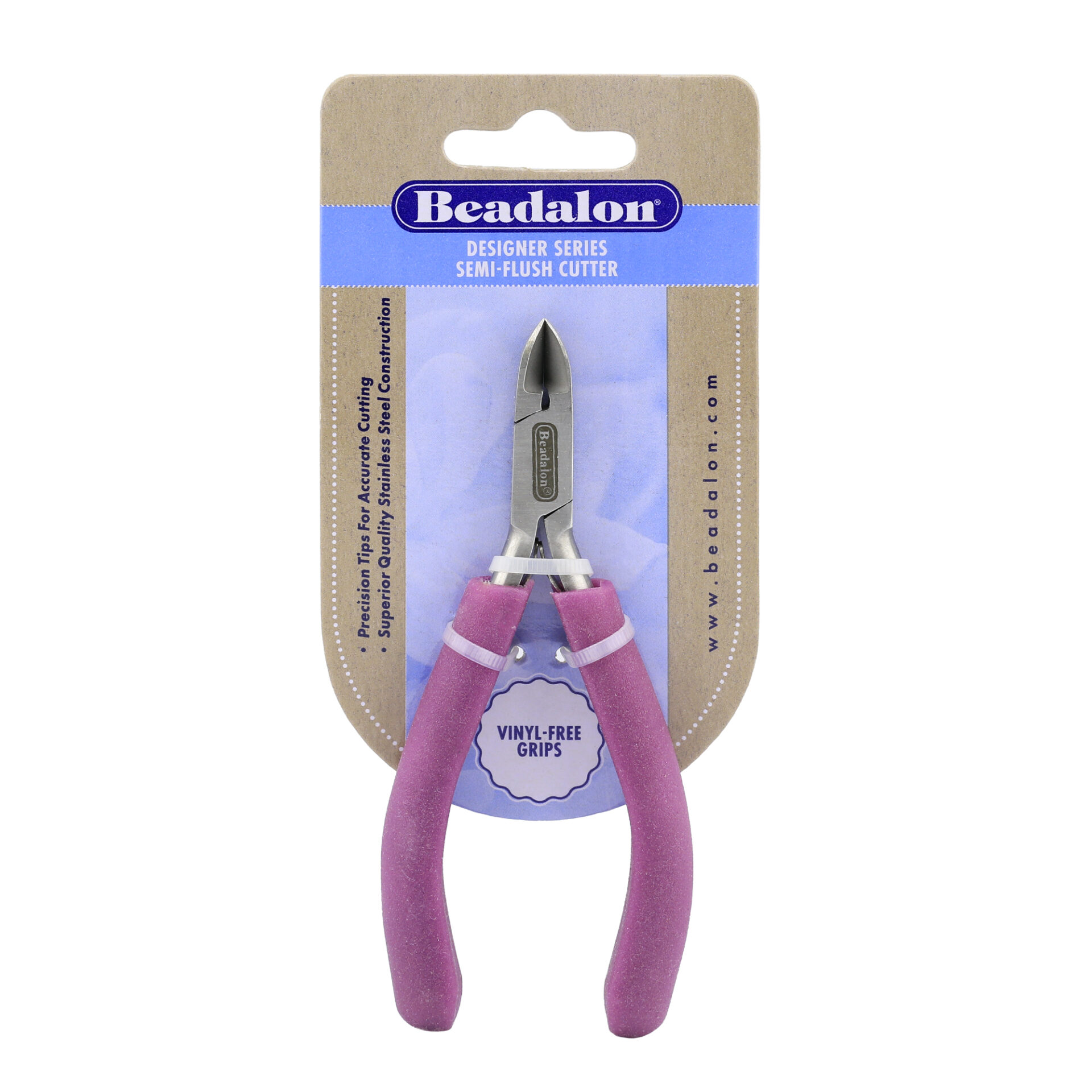 Designer Series Semi-Flush Cutter, Purple Vinyl-Free Grips, Stainless Steel, Box Joint, Double Leaf Springs, 4.75 in / 12 cm - Image 5
