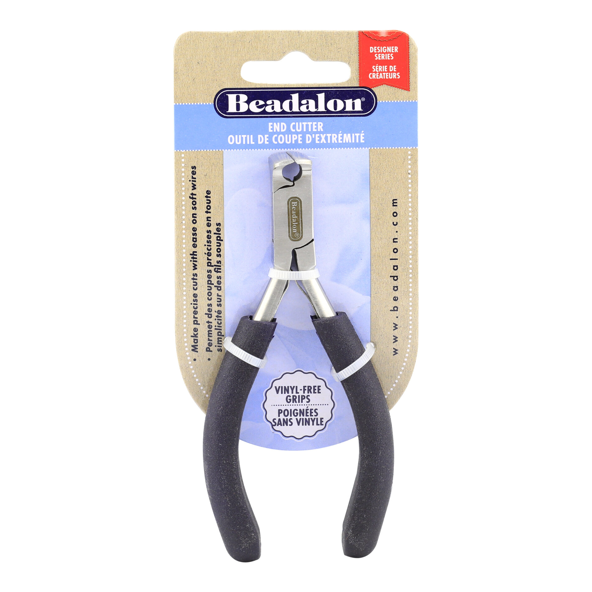 Designer Series End Cutter, Dark Blue Vinyl-Free Grips, Stainless Steel, Box Joint, Double Leaf Springs, 4.75 in / 12 cm - Image 4