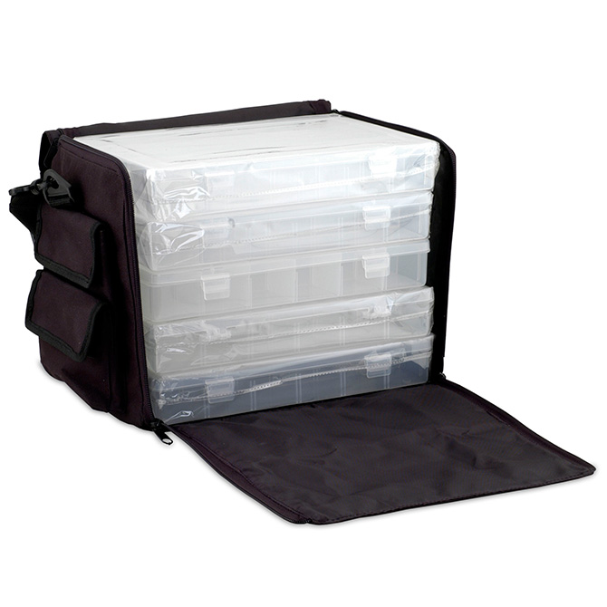 5 Storage Box Organizer with Fabric Case