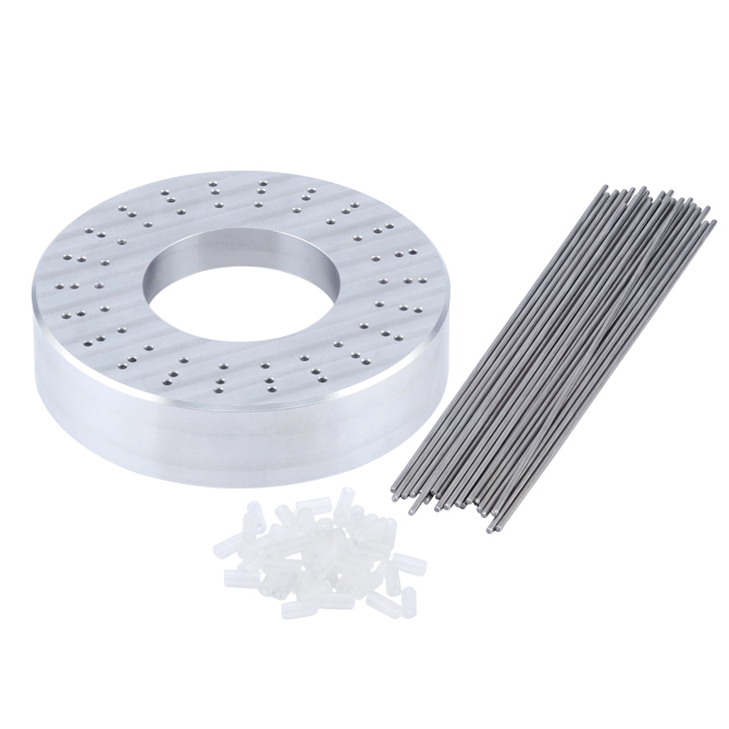 Bangle Bracelet Weaver Tool, by Kleshna Handel, Aluminum Base, 22 pins, 44 holders, 3 sizes