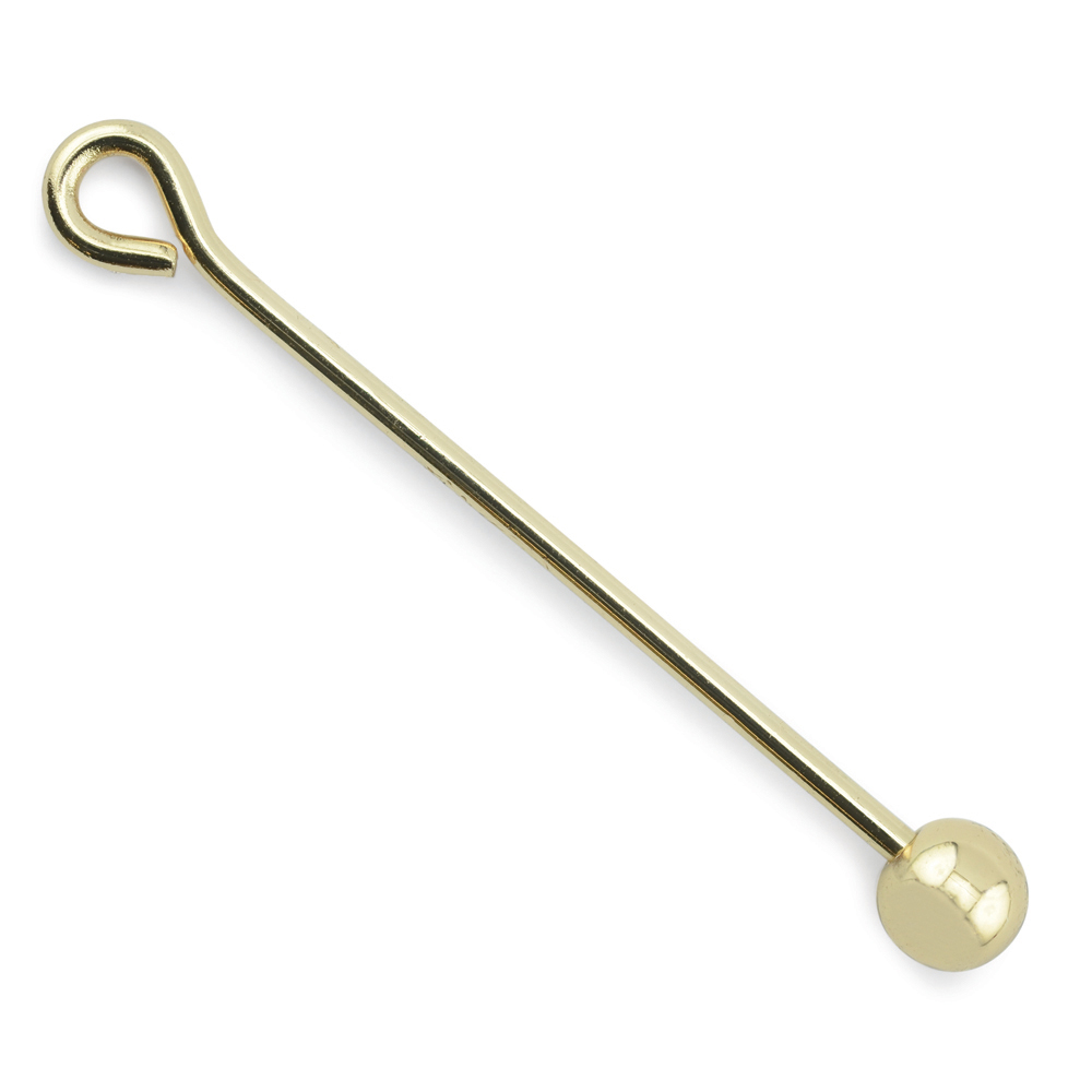 Instant Pendant, 6 mm Round Screw-on Finials, 36.60 mm / 1.44 in, Pin diameter 1.60 mm / 0.060 in, Gold Color E-coat, 3 pc