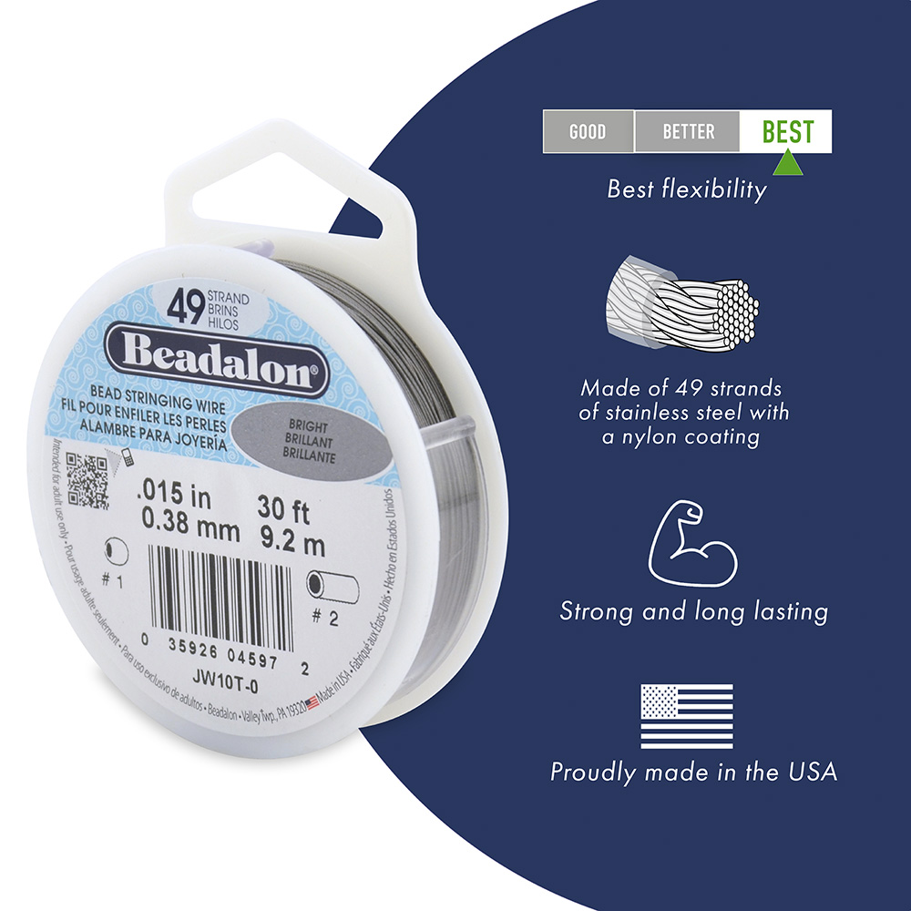 49 Strand Bead Stringing Wire - Silver Color - Image 6