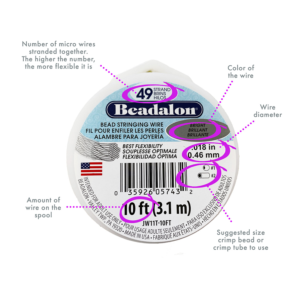 49 Strand Bead Stringing Wire - Silver Color - Image 5