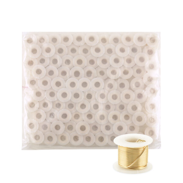 Artistic Wire - Mini Bobbins 100-Packs - Antique Brass Color