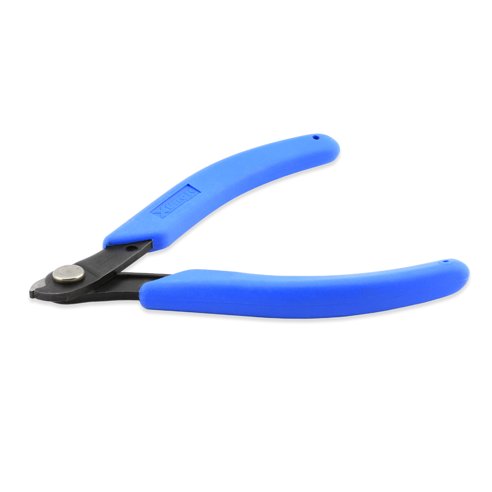 Professional Series Memory Wire Shears, Blue Vinyl-Free Grips, Single Shoulder Spring, Rivet Joint, 5.5 in / 14 cm